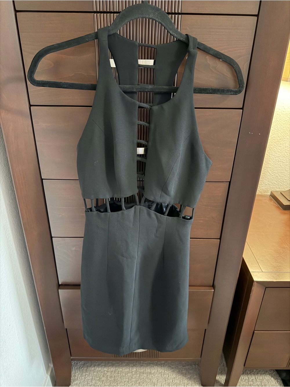 Andrea Pollizi Sleeveless Black Cutout Dress